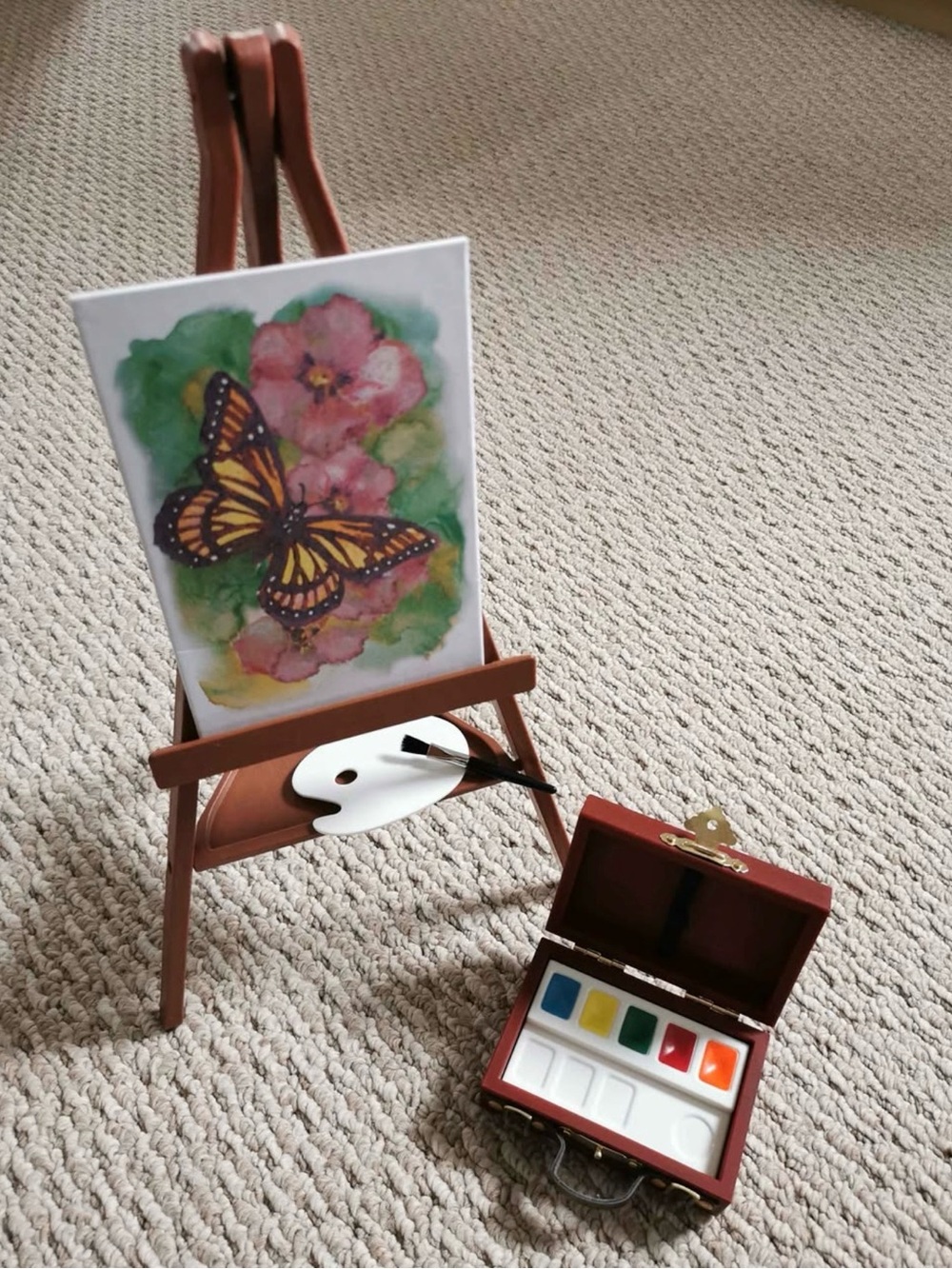Retired American Girl Samantha Painting Set Complete Collector Accessory